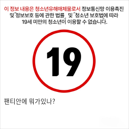 팬티안에 뭐가있나?