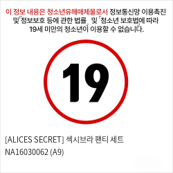 [ALICES SECRET] 섹시브라 팬티 세트 NA16030062 (A9)