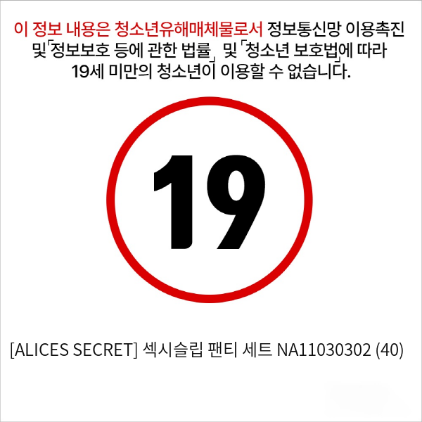 [ALICES SECRET] 섹시슬립 팬티 세트 NA11030302 (40)