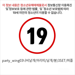 party_wing03나비날개(머리띠/날개/봉)3SET/퍼플